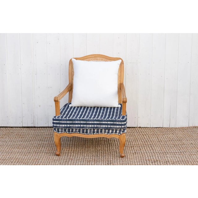 Provincial Cane With Indigo Seat Chair For Sale - Image 10 of 10