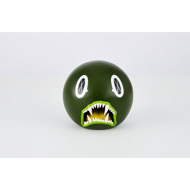OriginalFake Kaws Cat Teeth Bank Green