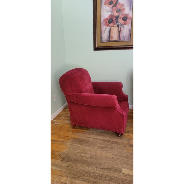 Late 20th Century Pair of Brunschwig and Fils Saratoga Collection Club Chairs and Matching Ottoman For Sale - Image 11 of 11