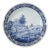 Vintage 1960s Large Delfts Boch Belgium Blue Windmill Holland Charger Plate Royal Sphinx For Sale
