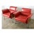 Modern Pair of Red Leather Armchairs & Ottoman by Wilkhahn For Sale - Image 11 of 12