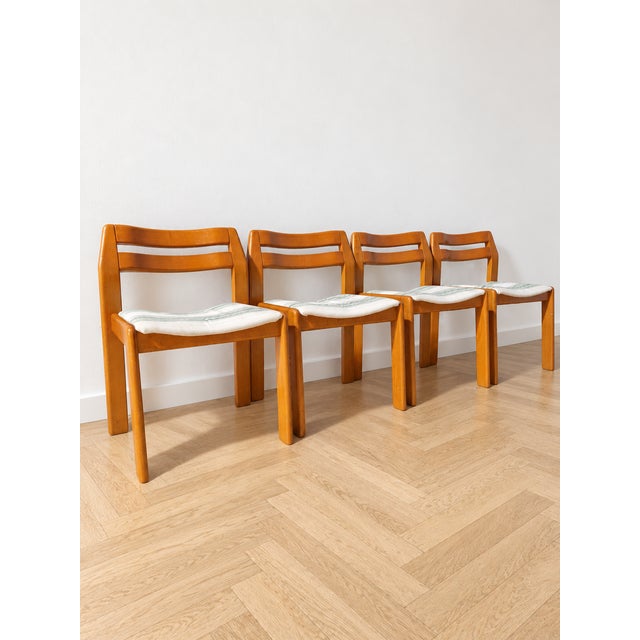 Mid-Century Walnut Chairs, 1970s, Set of 4 For Sale - Image 10 of 11