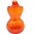 Mid 20th Century Vintage Pilgrim Glass Tangerine Crackle Pitcher With Applied Yellow Handle, Hand Blown Usa For Sale - Image 5 of 9