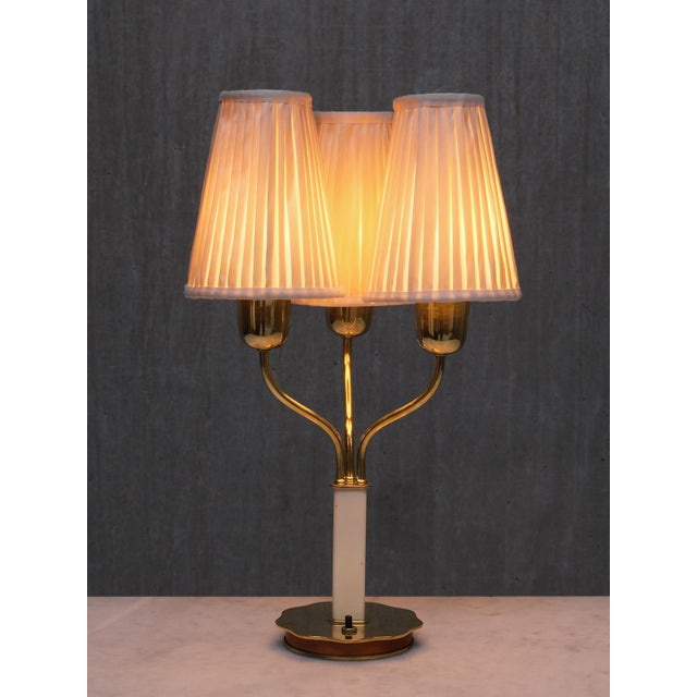 Brass Model 15484 Table Lamp by Harald Notini for Böhlmarks, Sweden, 1940s For Sale - Image 14 of 14