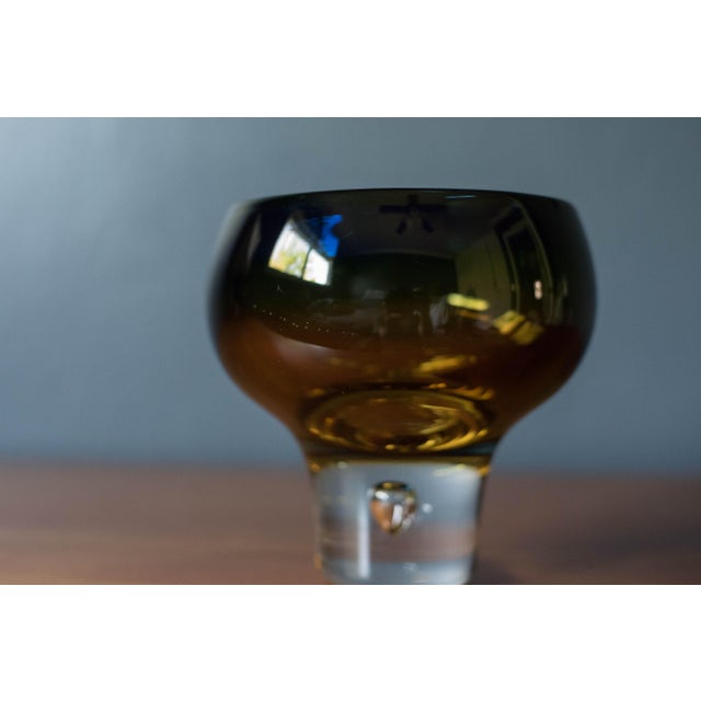 Vintage Swedish Art Glass Bowl Vase by Vicke Lindstrand for Kosta Boda, 1960s For Sale - Image 9 of 9