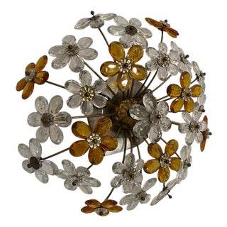 Murano Glass Flower Flushmount, 1960s For Sale