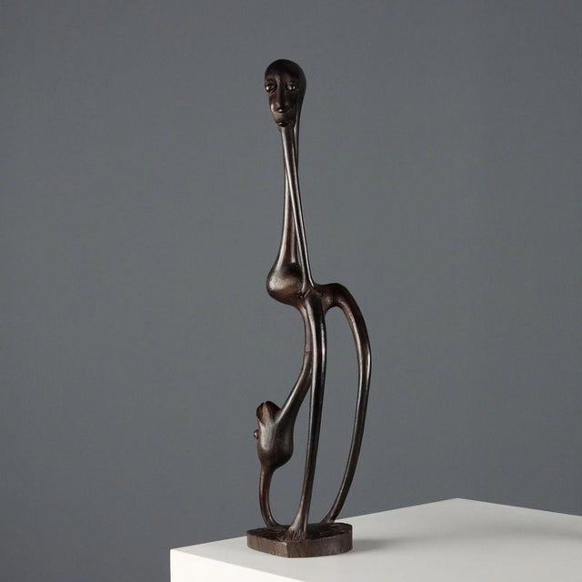 Modern Mozambican Wood Sculpture For Sale - Image 6 of 6