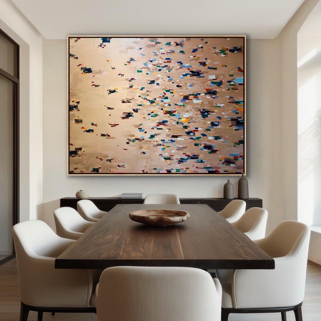 Camel Large Abstract Acrylic Painting Titled Concerto For Sale - Image 8 of 10