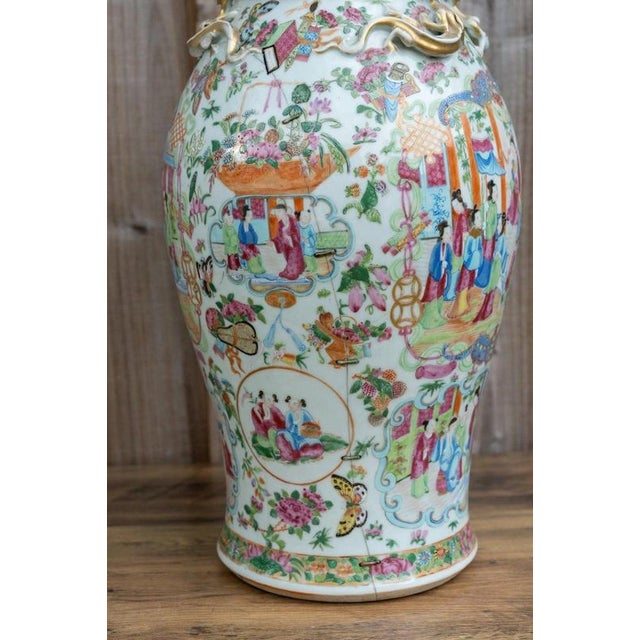 Large Antique Chinese Qing Dynasty Famille Rose Porcelain Vase, 1800s For Sale - Image 18 of 18