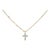 Traditional Diamond Cross Necklace in 18k Solid Yellow Gold For Sale