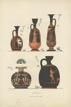 Genick, Greek Ceramics Lekythen, 1883, Paper