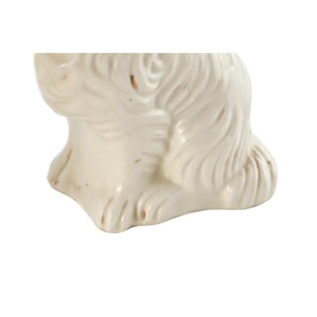 Late 19th Century Antique Victorian White Staffordshire Dogs, 1890, Set of 2 For Sale - Image 5 of 6