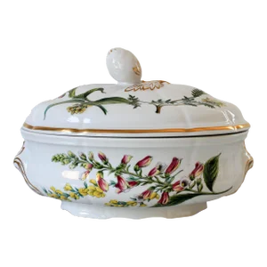 Vintage Spode Stafford Flowers Genista & Digitalis Covered Serving Dish