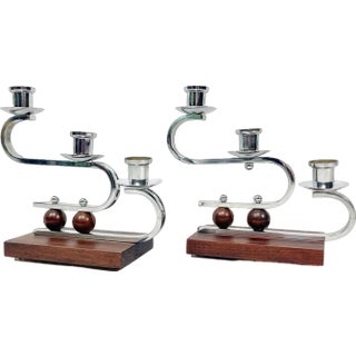 German Art Deco Candleholder, 1930s, Set of 2 For Sale