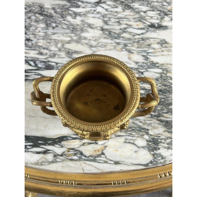 Brown 19th Century Pompeian Bowl with Two Bronze Handles For Sale - Image 8 of 11