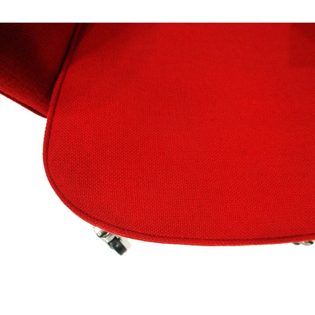 6 Eero Saarinen Upholstered Rolling Vintage Dining Chairs for Knoll For Sale - Image 12 of 16