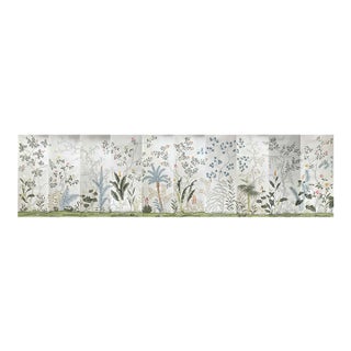 Chinoiserie Murals Wallpaper Hand Painted Wallpapers on White Silk Panel - 10 Panels For Sale