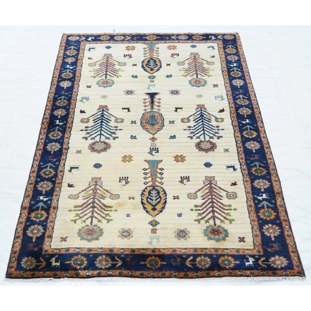 Textile Vintage Gabbeh Rug 2'11'' x 5'3'' For Sale - Image 7 of 10