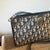 Contemporary 1980s Vintage Trotter Blue Canvas and Blue Leather Christian Dior Crossbody Bag For Sale - Image 3 of 17