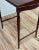 Brown Antique Leather Inset Top Carved Wood Tea Table For Sale - Image 8 of 12