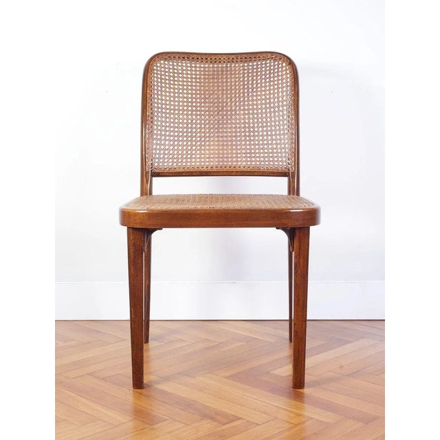 First series model attributed to Josef Hoffman and Josef Frank for Thonet, 1927. Beech bentwood frame with hand woven...