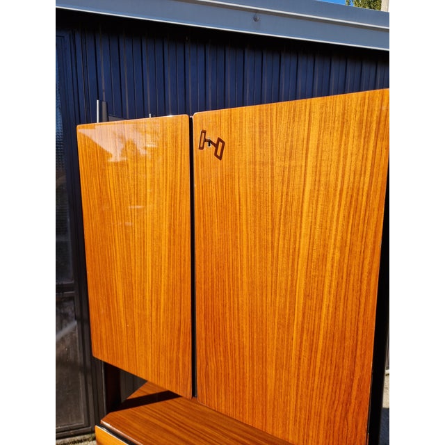 Mid-Century Modern Vintage Burl Bookcase, 1970s For Sale - Image 3 of 17