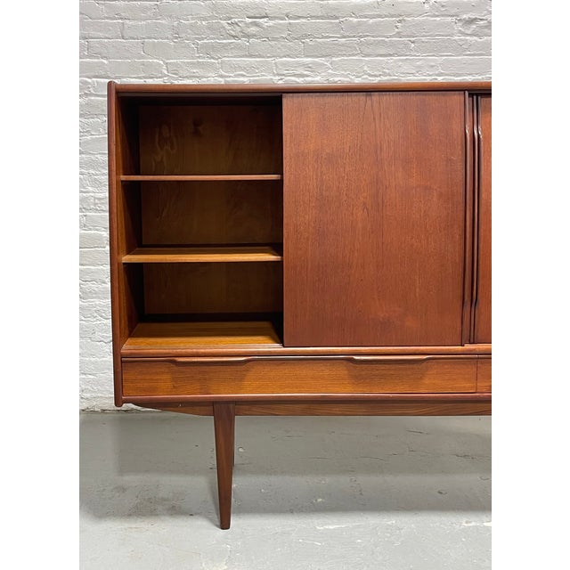 Large Danish Mid Century Modern Teak Credenza / Sideboard, by e.w. Bach, C. 1960's For Sale - Image 12 of 14