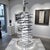 Transparent Vintage Mid Modernist Clear Lucite Stacked Tiled Skyscraper Table Lamp, Attributed to Bauer For Sale - Image 8 of 10