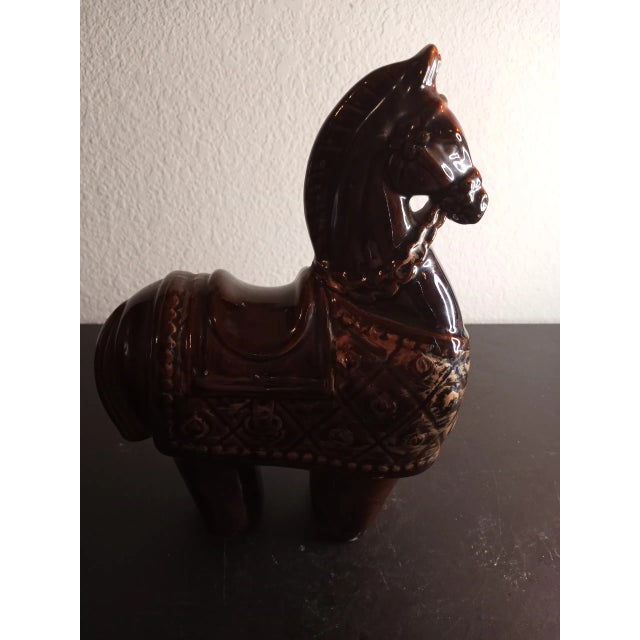 Glazed Ceramic Horse Figurine For Sale In Dallas - Image 6 of 7