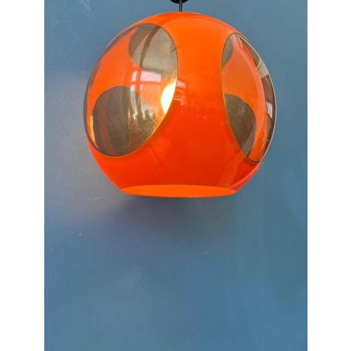Vintage Orange Bug Eye Massive Space Age Pendant Lamp by Luigi Colani For Sale - Image 11 of 11