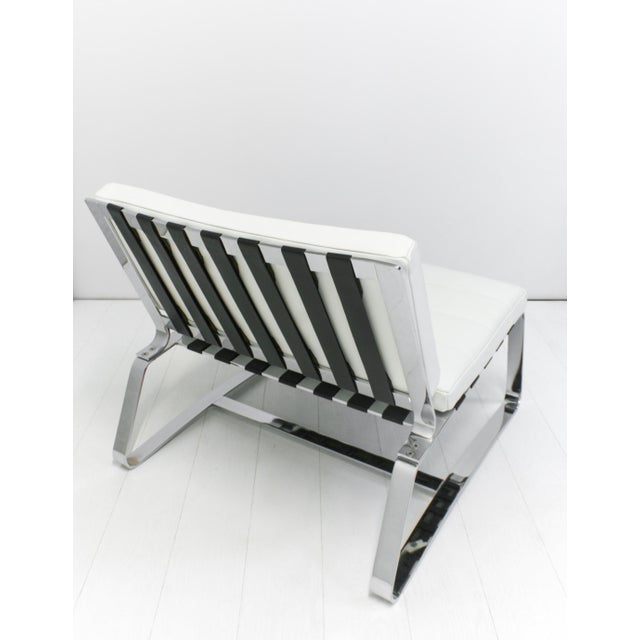 Silver Delaunay Lounge Chairs in Leather by Rodolfo Dordoni for Minotti, Set of 2 For Sale - Image 8 of 13