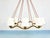 Large Viennese Modernism Curved Brass Wave Chandelier by Hugo Gorge, 1940s For Sale - Image 6 of 18