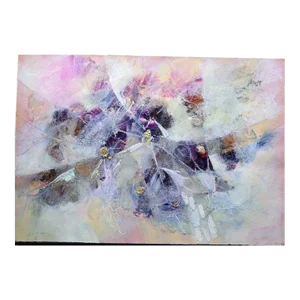 Signed Edward Goldman (1916-2006) Acrylic Gold Leaf Ink Painting
