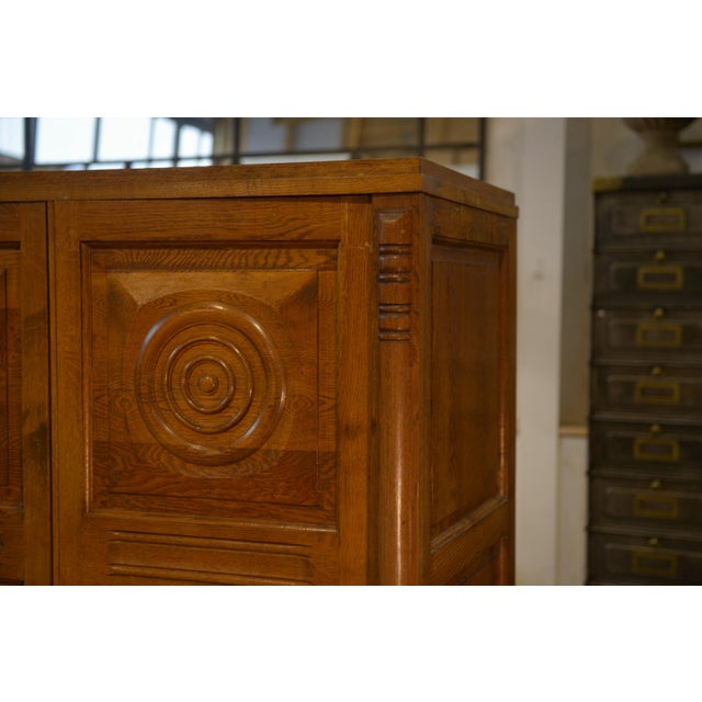 Brutalist Oak Wardrobe, 1940s For Sale - Image 9 of 10