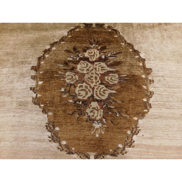 Hand Knotted Vintage Turkish Oushak Rug in Natural Tone, 7'6"x 10'6" For Sale - Image 9 of 12