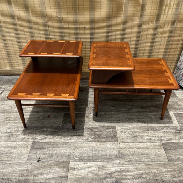 A Pair of Newly Refinished Mid Century Modern Side Tables by Lane Acclaim Circa 1960s For Sale - Image 12 of 18