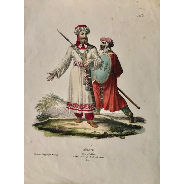 18th Century Pair of Vintage Italian Costume Prints, Circa 1700 (Set of 2) For Sale - Image 5 of 7