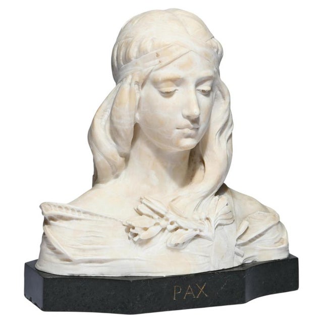 Remo Merlina, PAX White Sculpture, 19th Century, Marble For Sale - Image 9 of 9