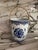 1990s Blue & White Wicker Handle Chinoiserie Ice Bucket For Sale - Image 5 of 5