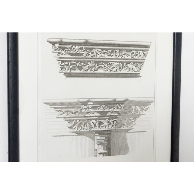 Set of Four 19th Century Framed Engravings of Cathedral d'Auch - France. Auch Cathedral or Basilique Cathédrale Sainte-...