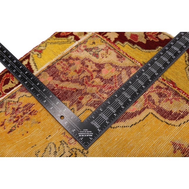 Mid 20th Century Vintage Turkish Yastik Rug - 02'00 X 02'02 For Sale - Image 5 of 8