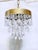 Vintage Mid-Century Brass Chandelier With Diamond Cut Crystals For Sale - Image 9 of 9