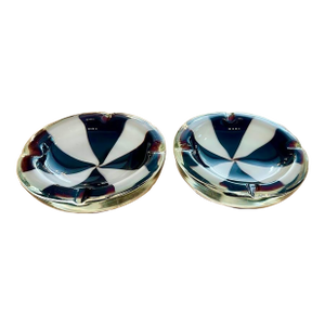 Pair of Murano Glass Ashtrays by Alfredo Barbini