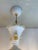 Metal Milky and Gold Murano Glass Chandelier With Flowers and Leaves For Sale - Image 7 of 13