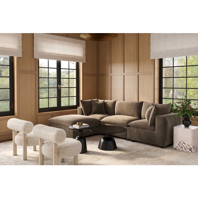 The Cali Chocolate Brown Velvet Sectional is the newest addition to our bestselling Cali collection, now available in a...