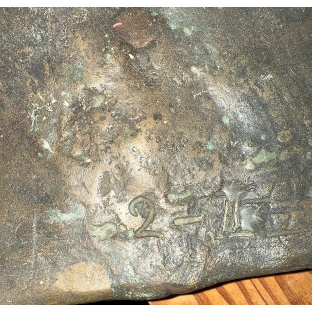 Bernard Reder, Rare Large Modernist Bronze Sculpture Woman with Bull Bernard Reder, 1957 For Sale - Image 10 of 10