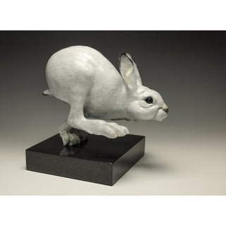 Splittin' Hare by Jeremy Bradshaw | Bronze sculpture of a leaping hare For Sale