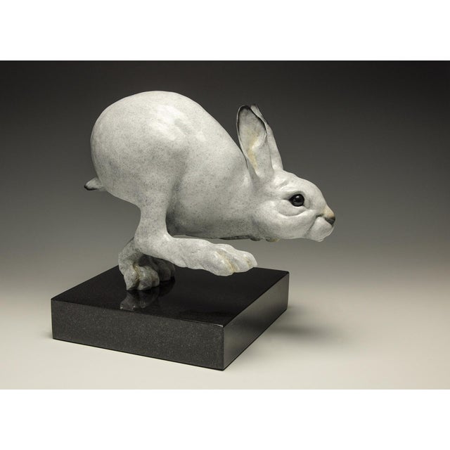 Splittin' Hare by Jeremy Bradshaw | Bronze sculpture of a leaping hare For Sale