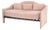Blush Pink Ribbed Velvet Upholstered Daybed For Sale