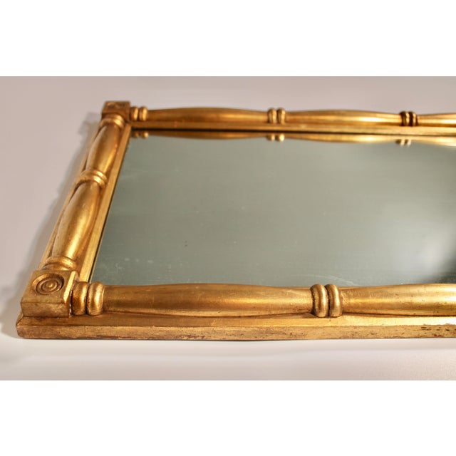 Antique French Bamboo Design Wooden Wall Mirror For Sale - Image 4 of 13